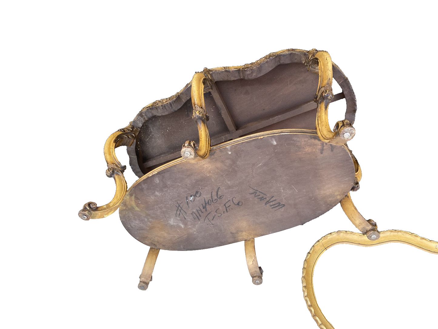 65653   Decorator Antique Tray Top Coffee Table Stand