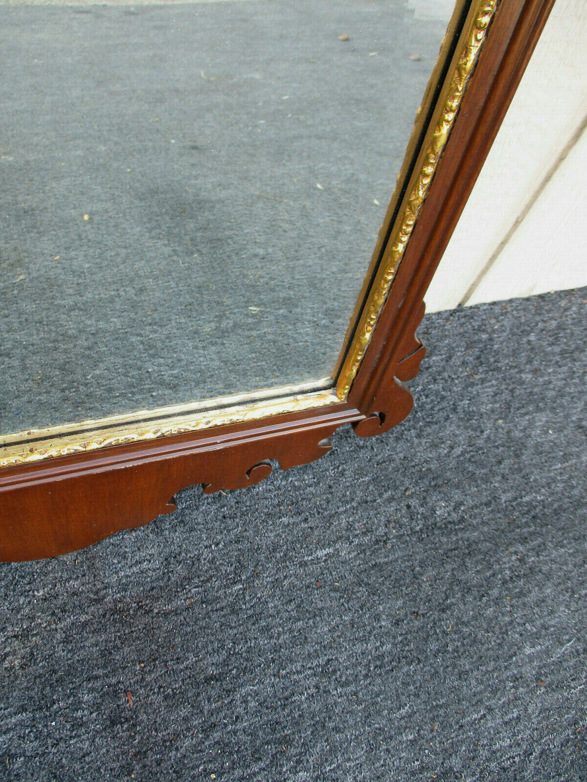 62879 FRIEDMAN BROTHERS Chippendale Mahogany Beveled Mirror