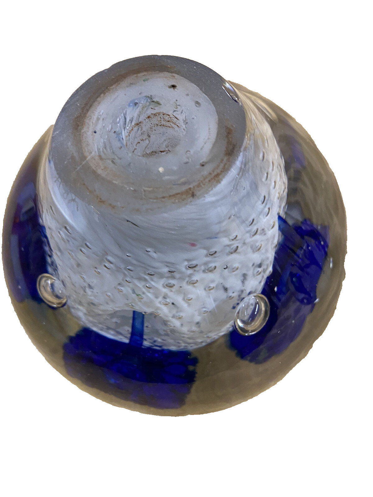 COL WW:      PAIR of  Hand Blown Paperweight  s or Candle Stick Holder s