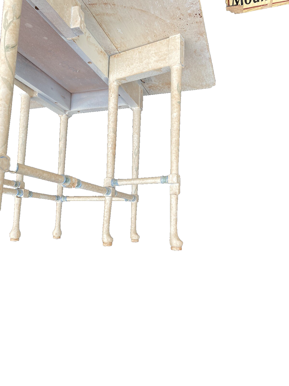 66040 Hand Painted Drop Leaf  Coffee /  End Table Stand