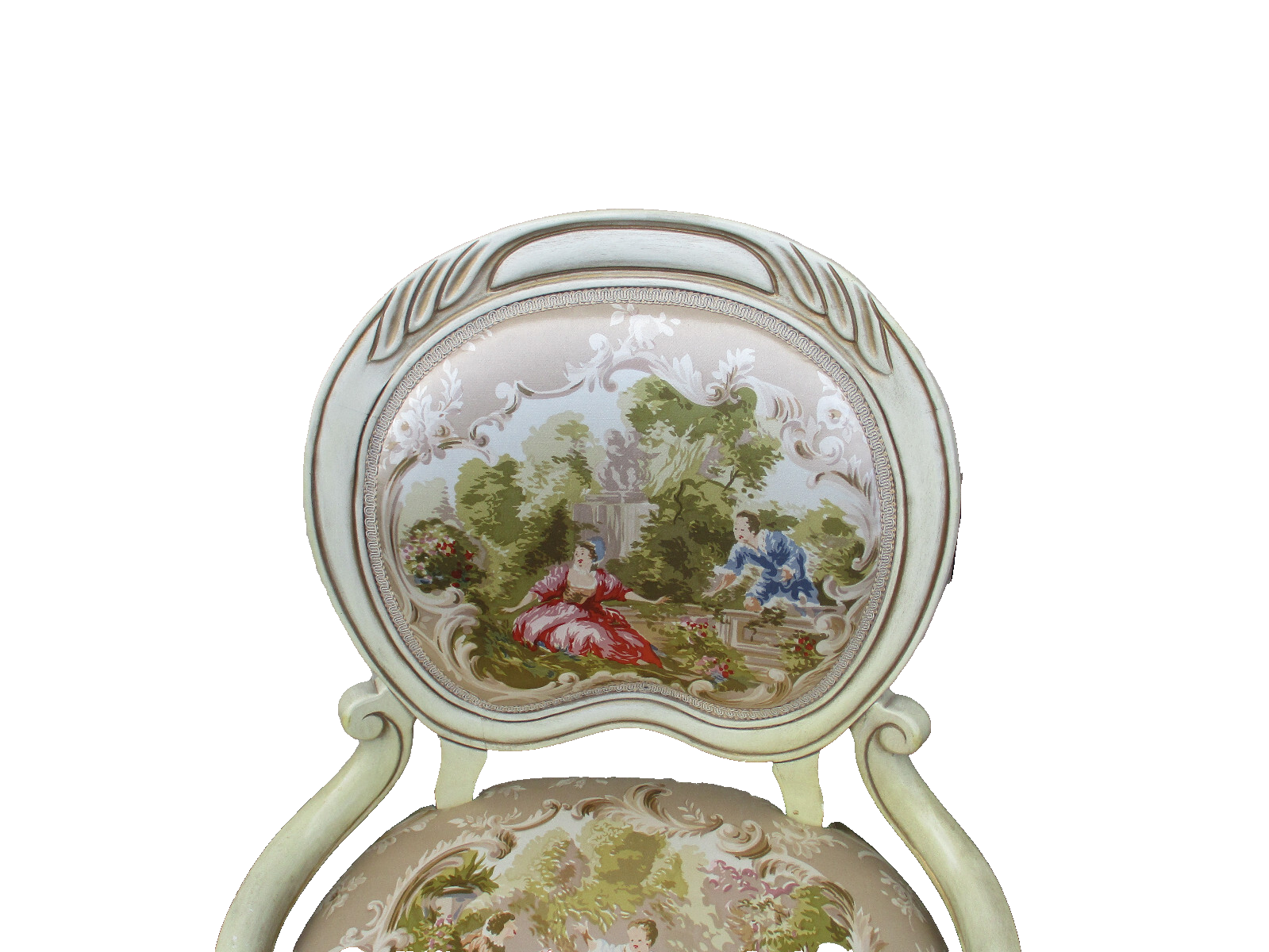 64365 Pair Hand Made French Country  Chair SILK Fabric STATESVILLE Chair