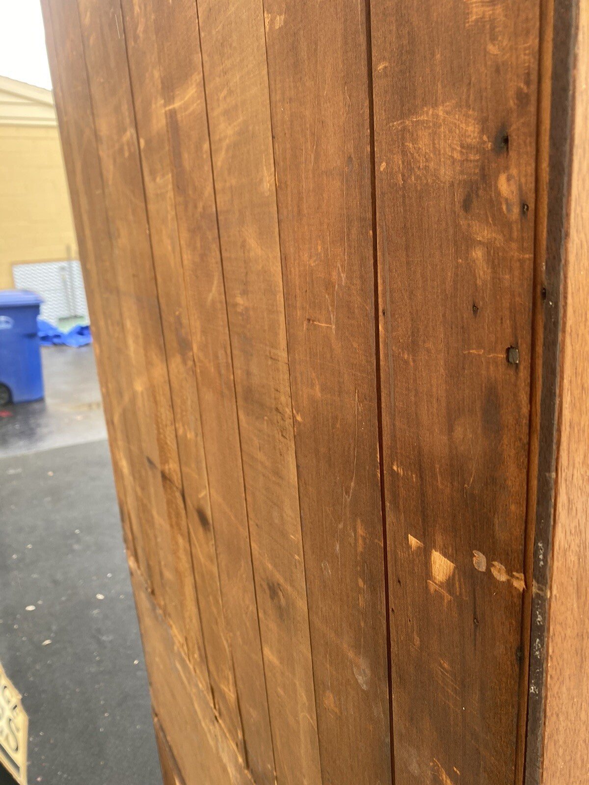 65390 Antique Victorian Burled Walnut Cylinder Desk w/ Bookcase Top and keys