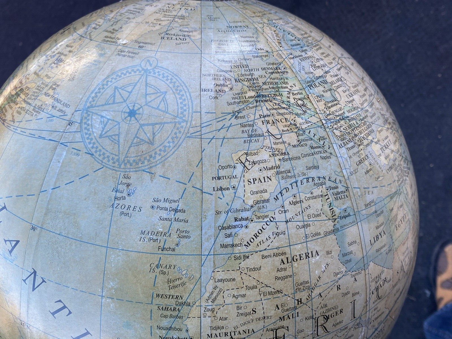 65159 Rare MARITIME 15" Globe