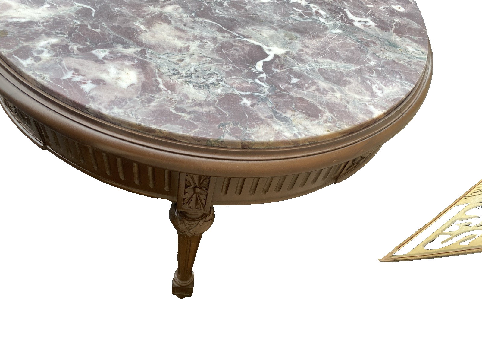 66369 Round Marble Top Coffee Table Stand