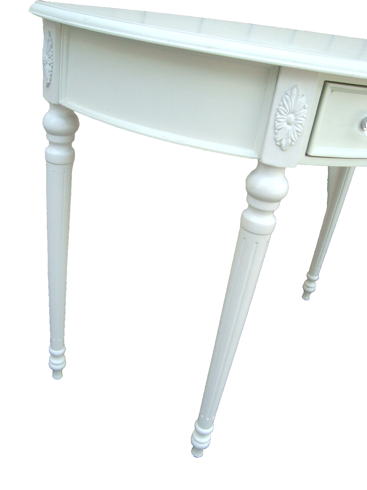 62033  White Console Hall Table Server Sideboard w/ Drawer