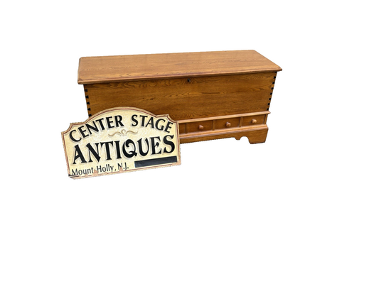 66663   Oak Dovetailed Blanket Storage Chest