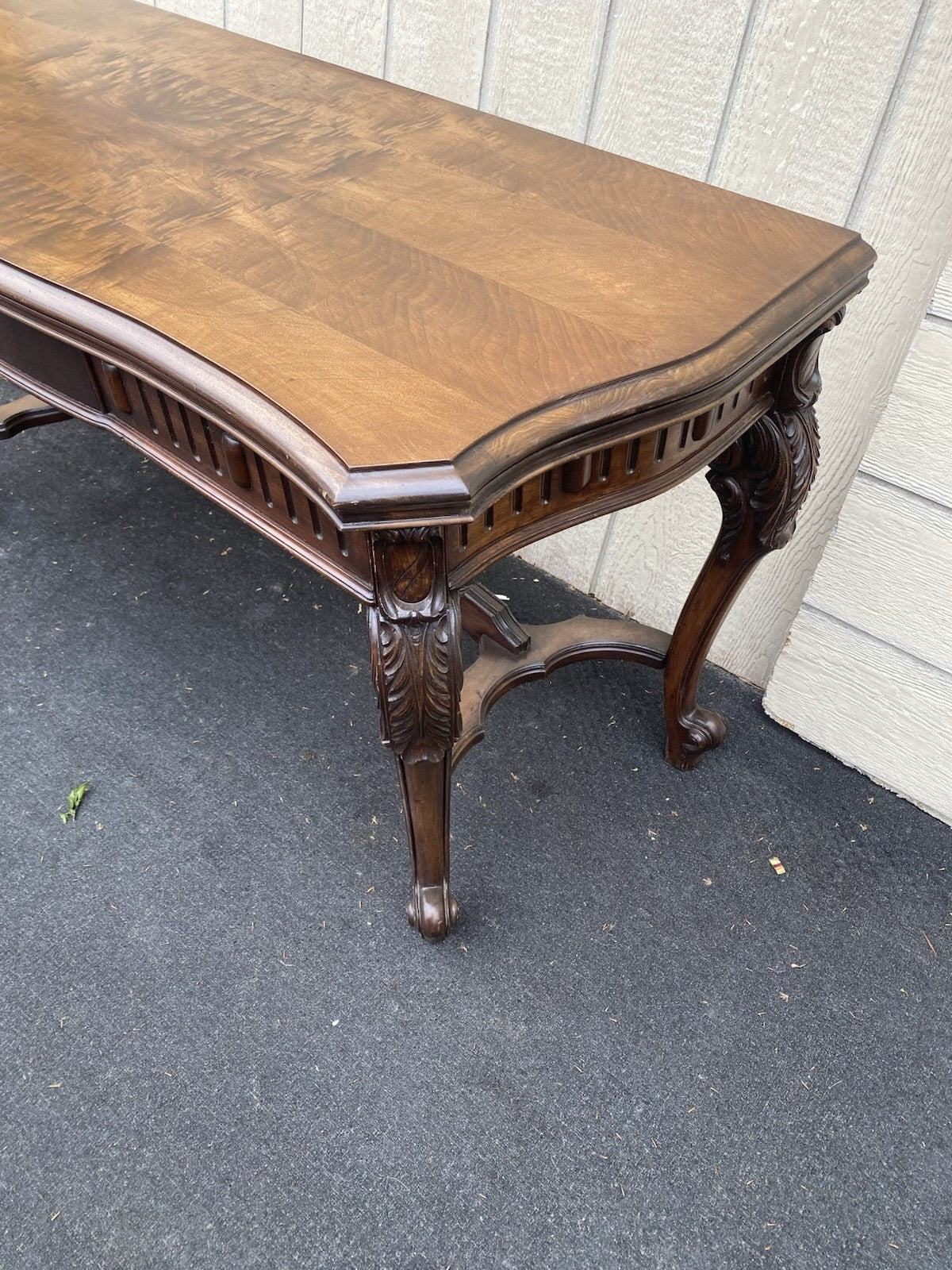 66609  Antique French Country Flip Top Dining Table Console Sofa Table