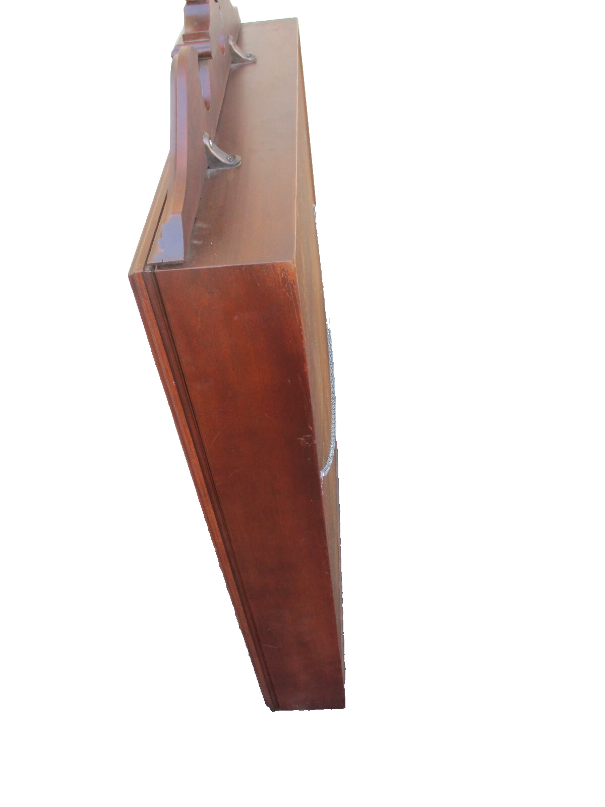 63840   Solid Mahogany Whatnot Wall Shelf Curio