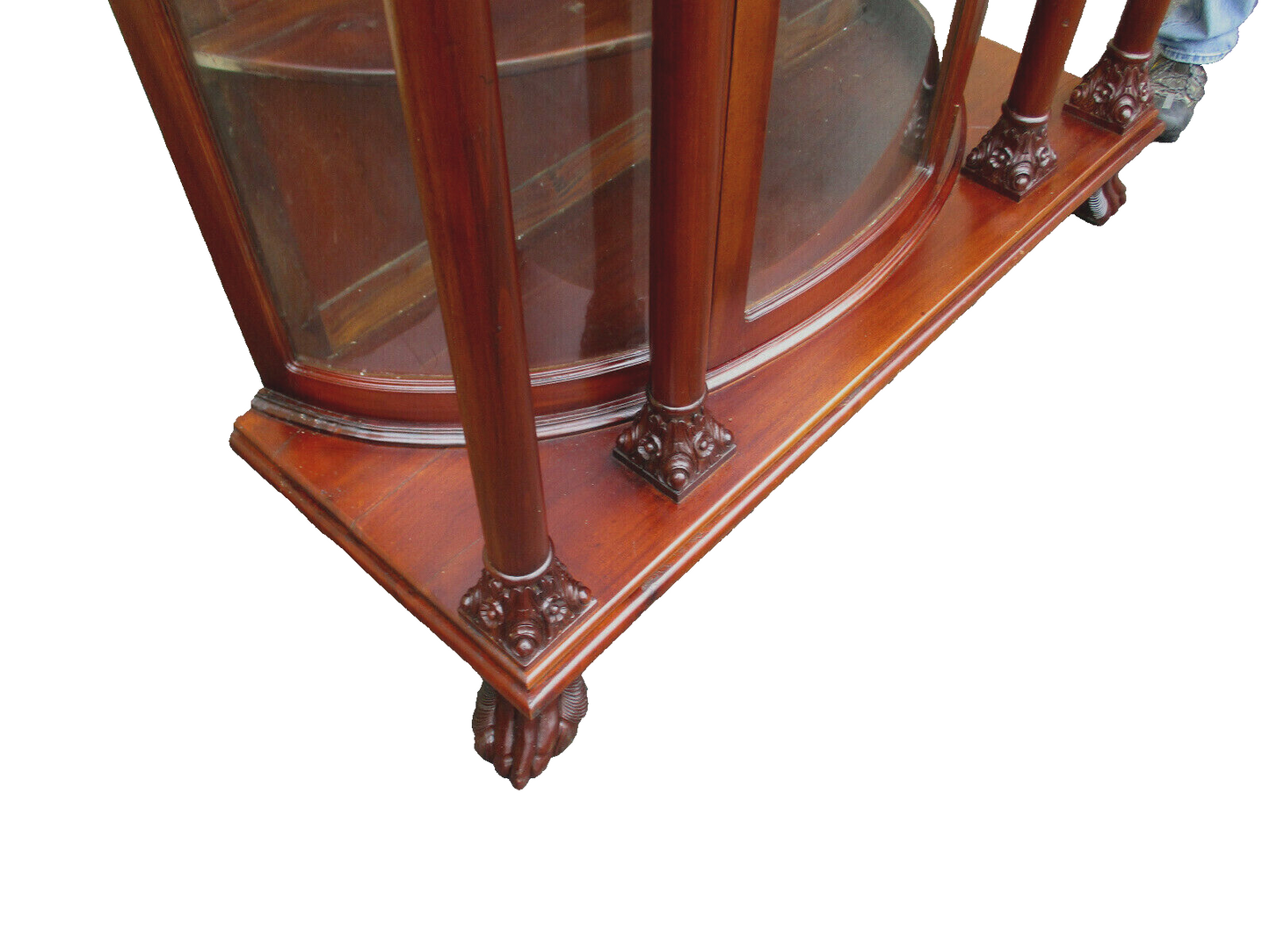 63159  Antique Victorian Mahogany China Cabinet Curio