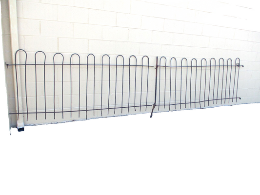 GARDEN 02:  20 feet  x 36" High  Victorian Wrought Iron Fencing Fence 3 sections