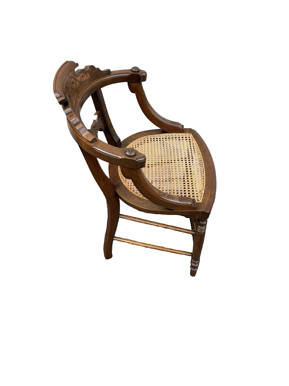 67164 Pair Antique Victorian Walnut Dining Chairs Chair s