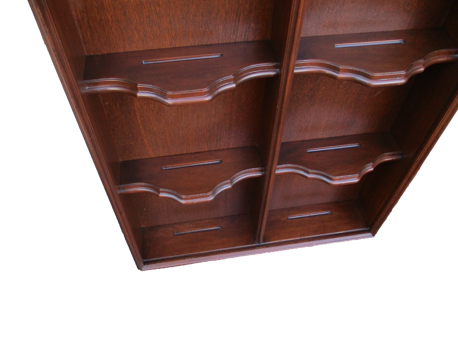 63840   Solid Mahogany Whatnot Wall Shelf Curio