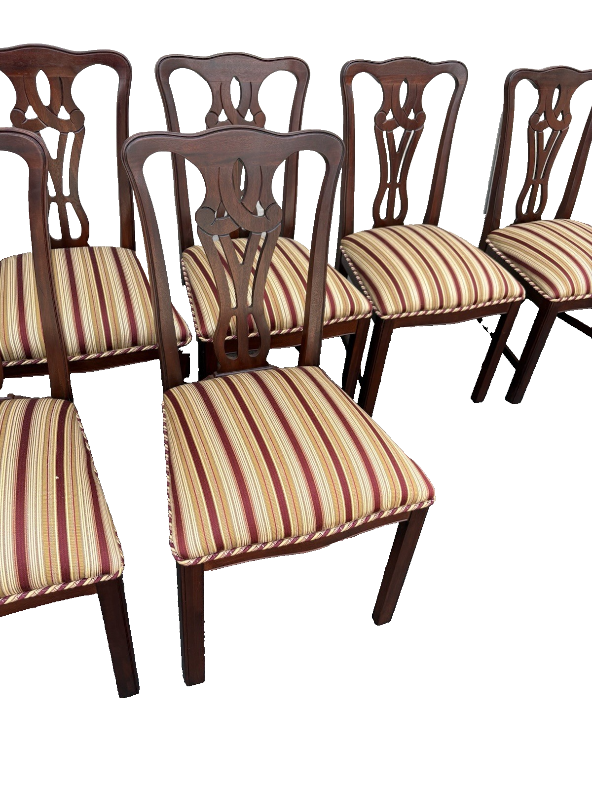 66986 Set of 10 DAVIS Furniture Mahogany Dining Chairs Chair s