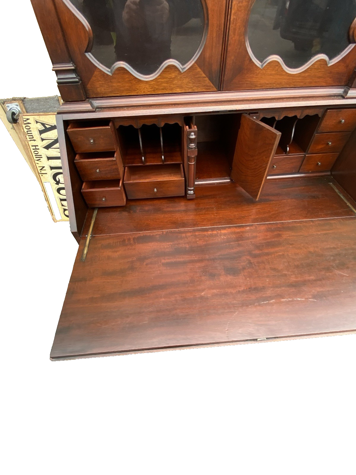 66430 VANLEIGH Furniture Custom Hand Made Secretary Desk w/ Bookcase Top