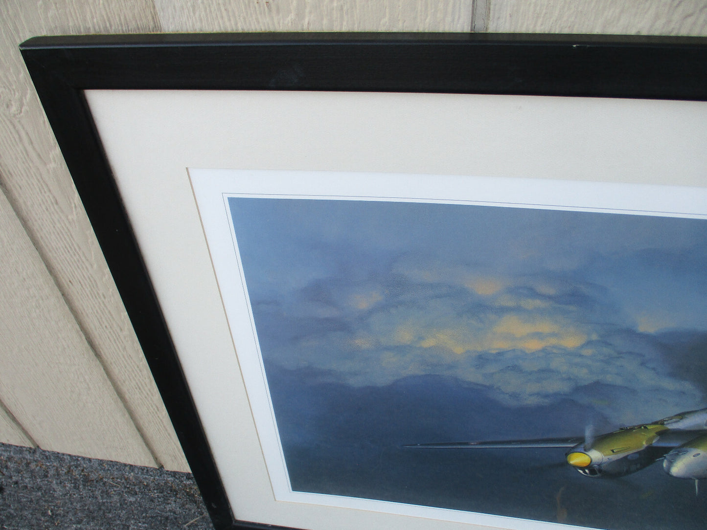 ES 6: Aviation Art Plane Junkie Lightning! Artist Jack Fellows P-38 Print wFrame