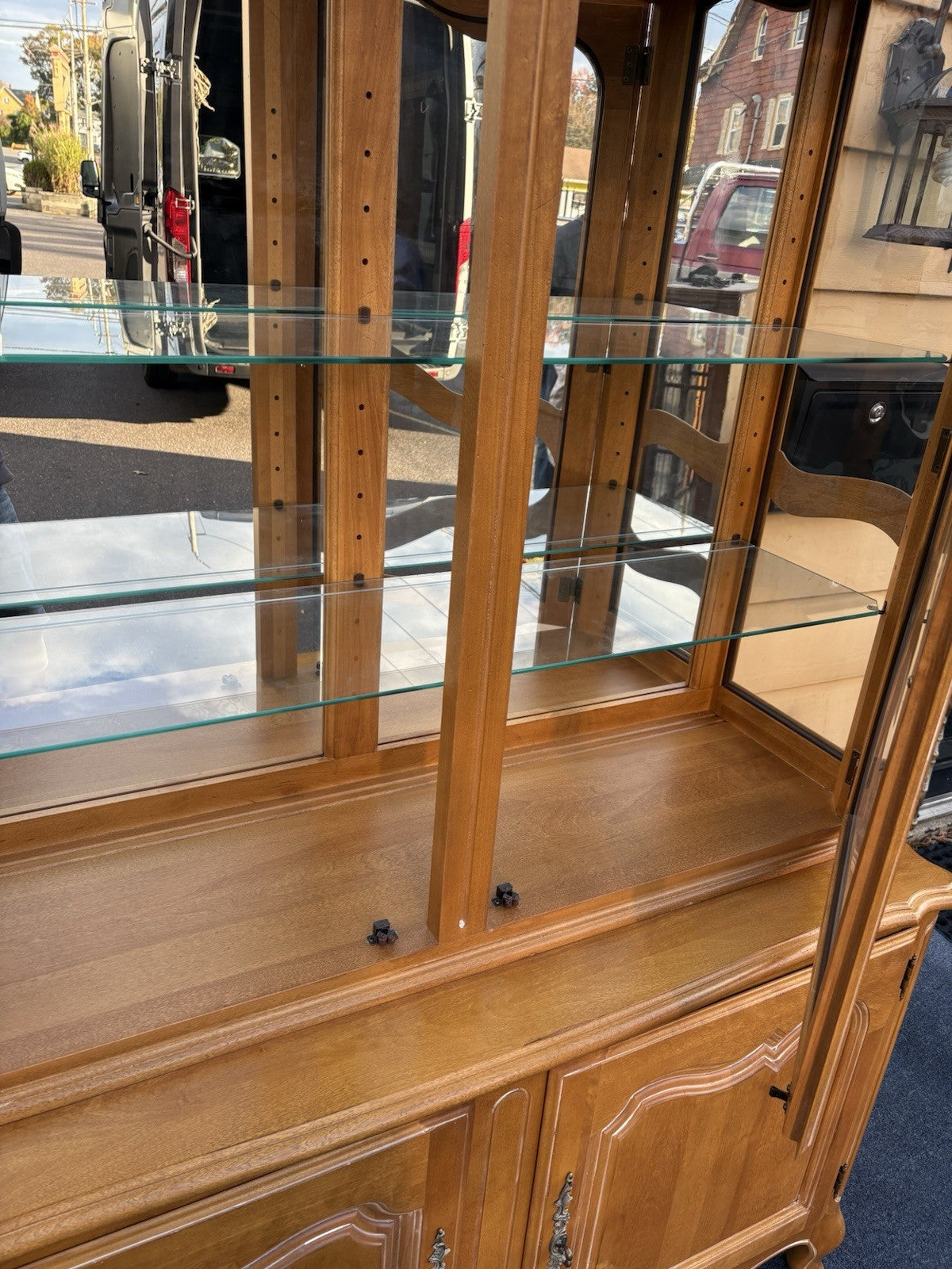 67124 French Country ETHAN ALLEN China Cabinet Curio