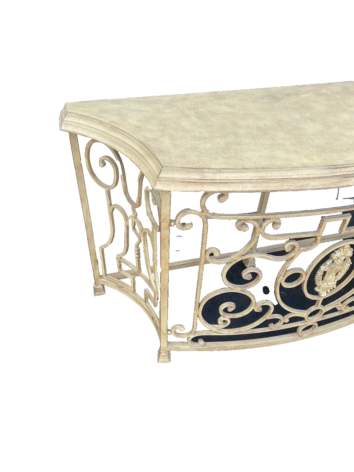 64721 Decorator Iron Console Table with Mirror