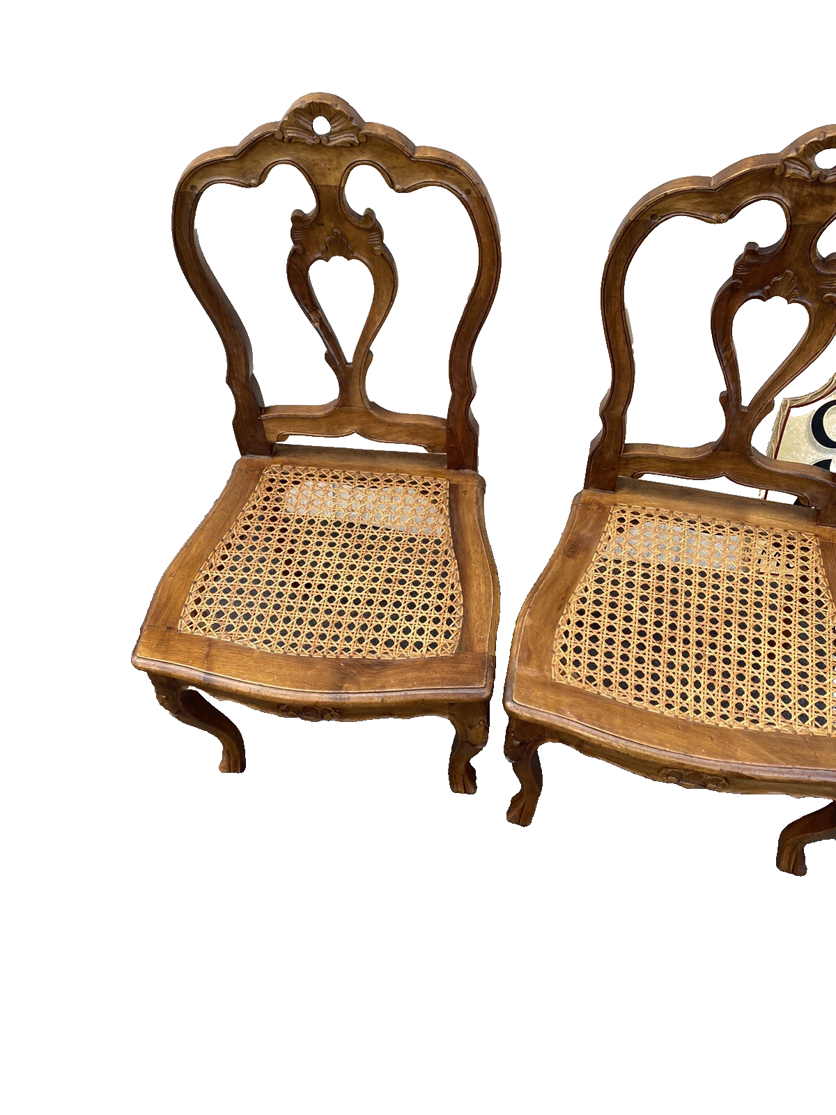65322 Pair Antique Miniature  French Louis XV Childs Chair s