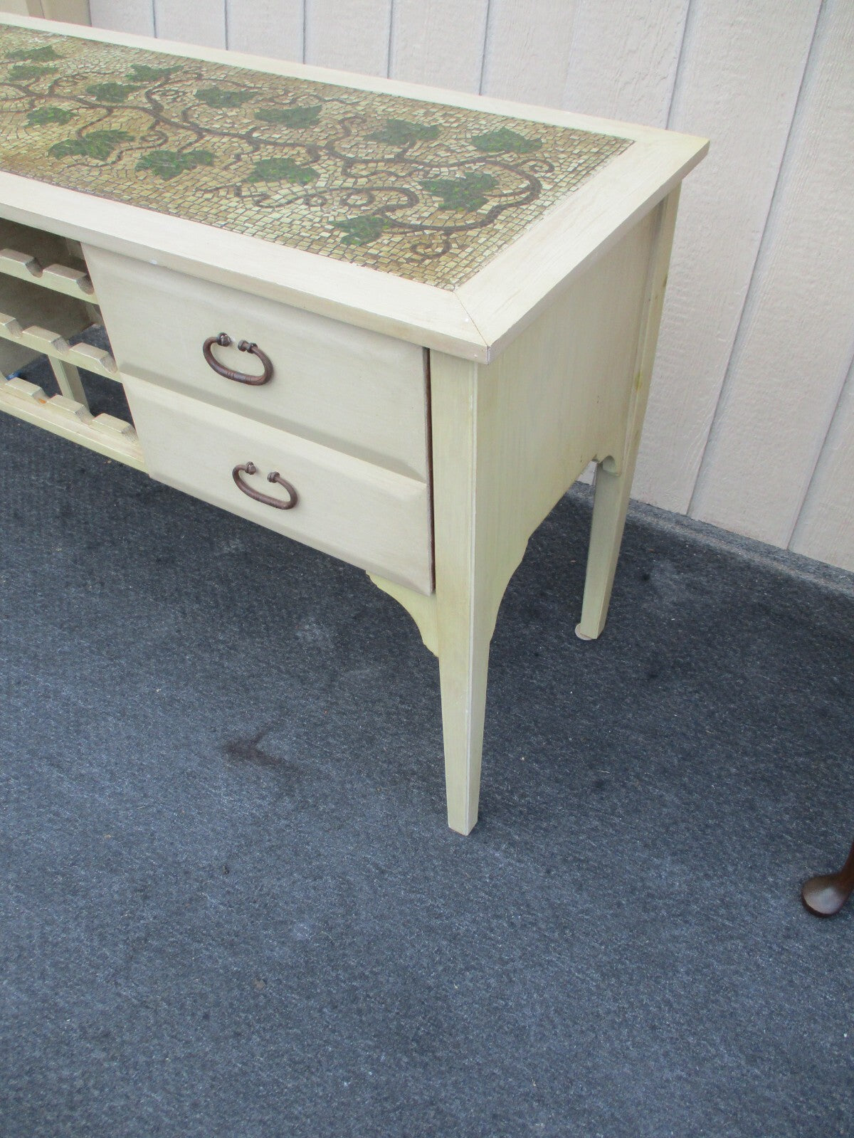 63569 Quality Decorator Sideboard Server Cabinet with Wine Rack Factory Finish