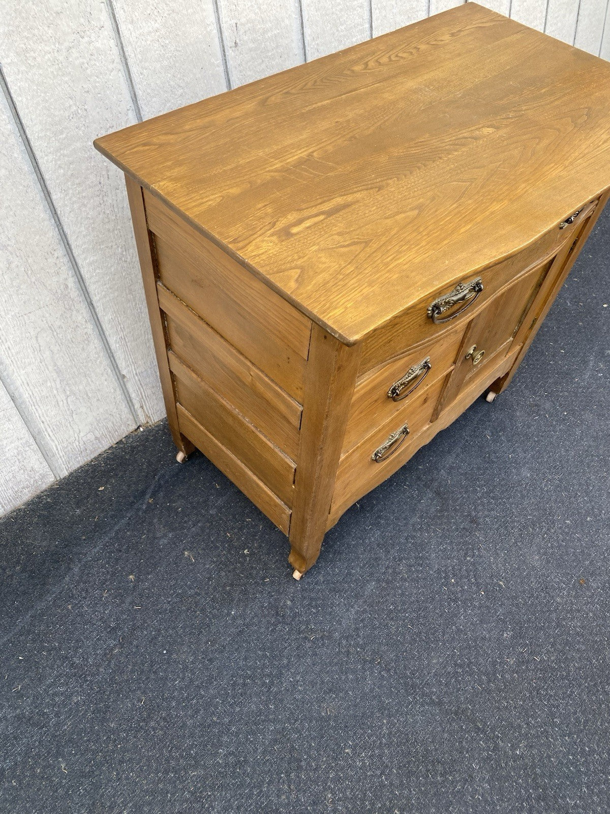 66602   Antique Victorian Oak Washstand Dresser Chest