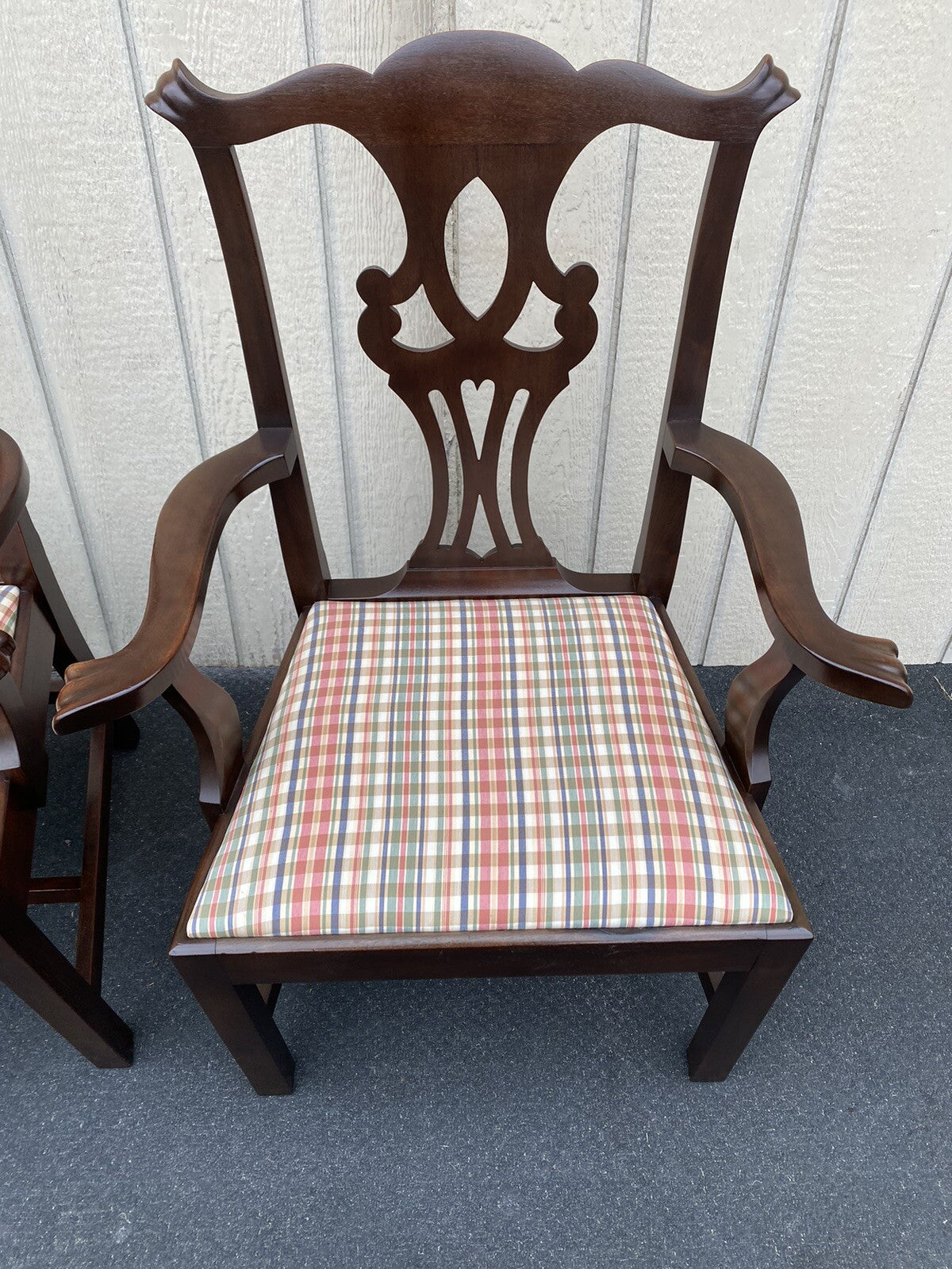 63155 Set of 6 Solid Mahogany Dining Chairs Chair s