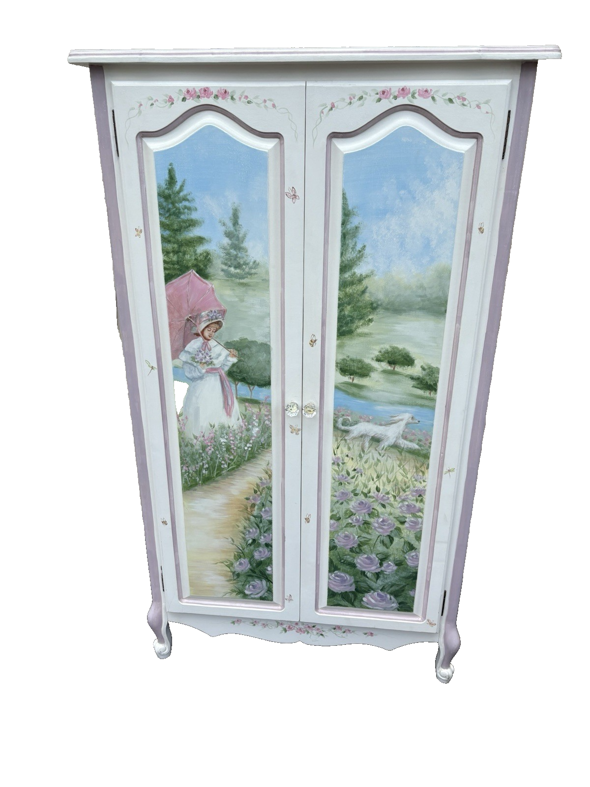 66646   Custom Hand Made High Chest Chifferobe Cabinet