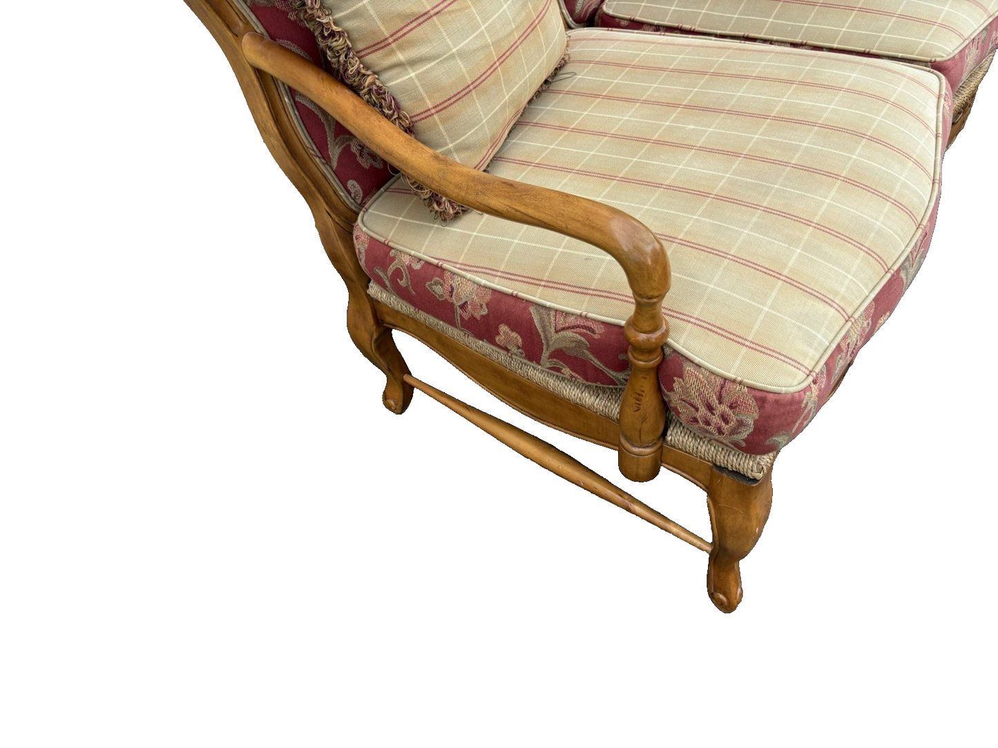 66788 ASHLEY Furniture Rush Seat Loveseat Sofa Settee Couch REVERSABLE PILLOWS