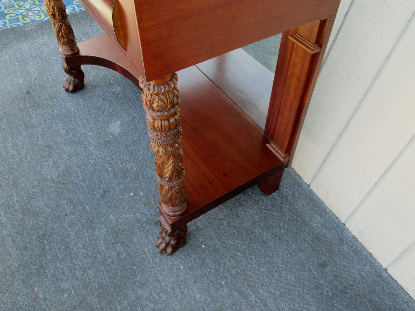 63725   Antique Empire Buffet Sideboard Server Console Cabinet