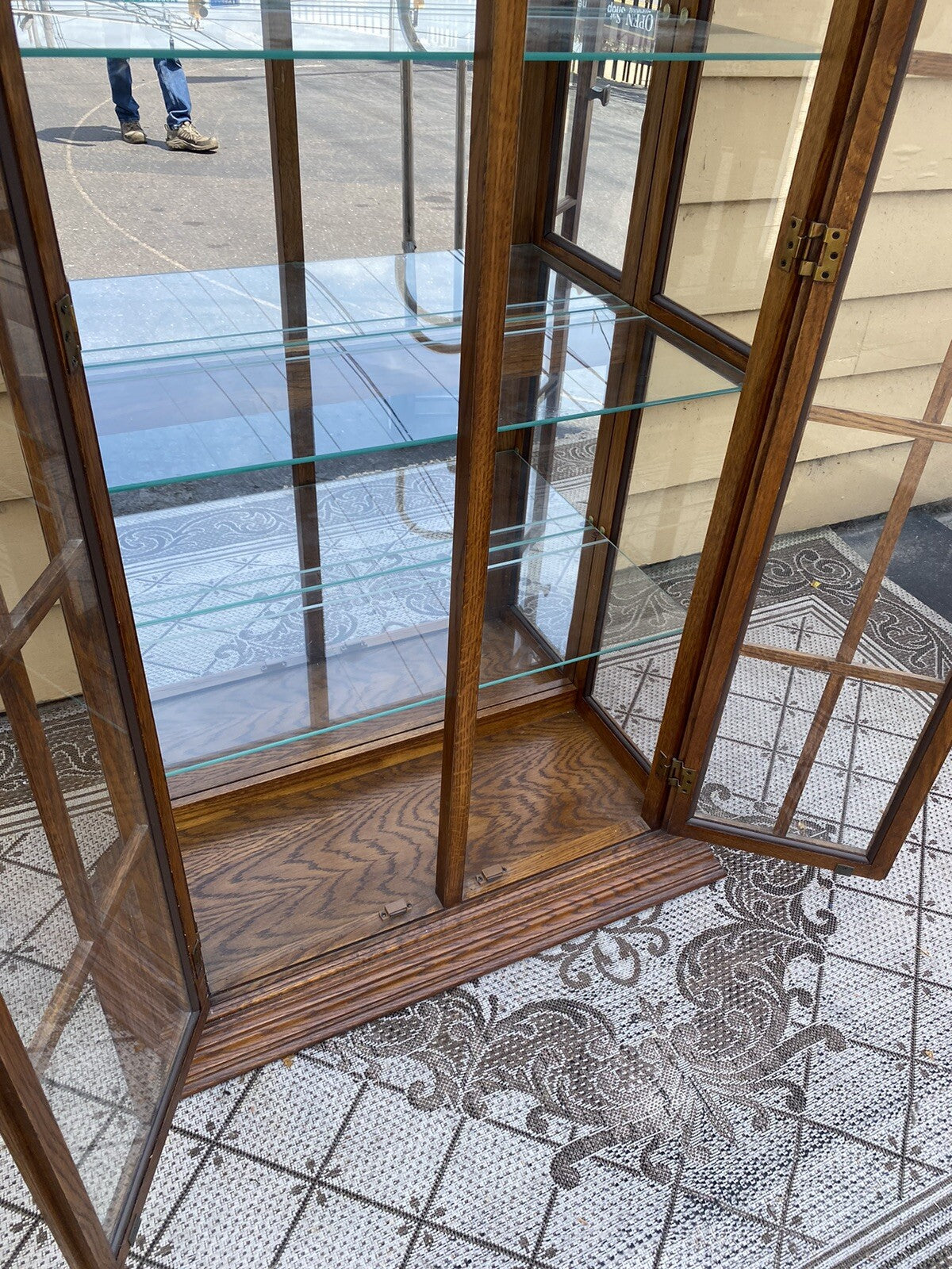 65589 Oak Curio China Cabinet