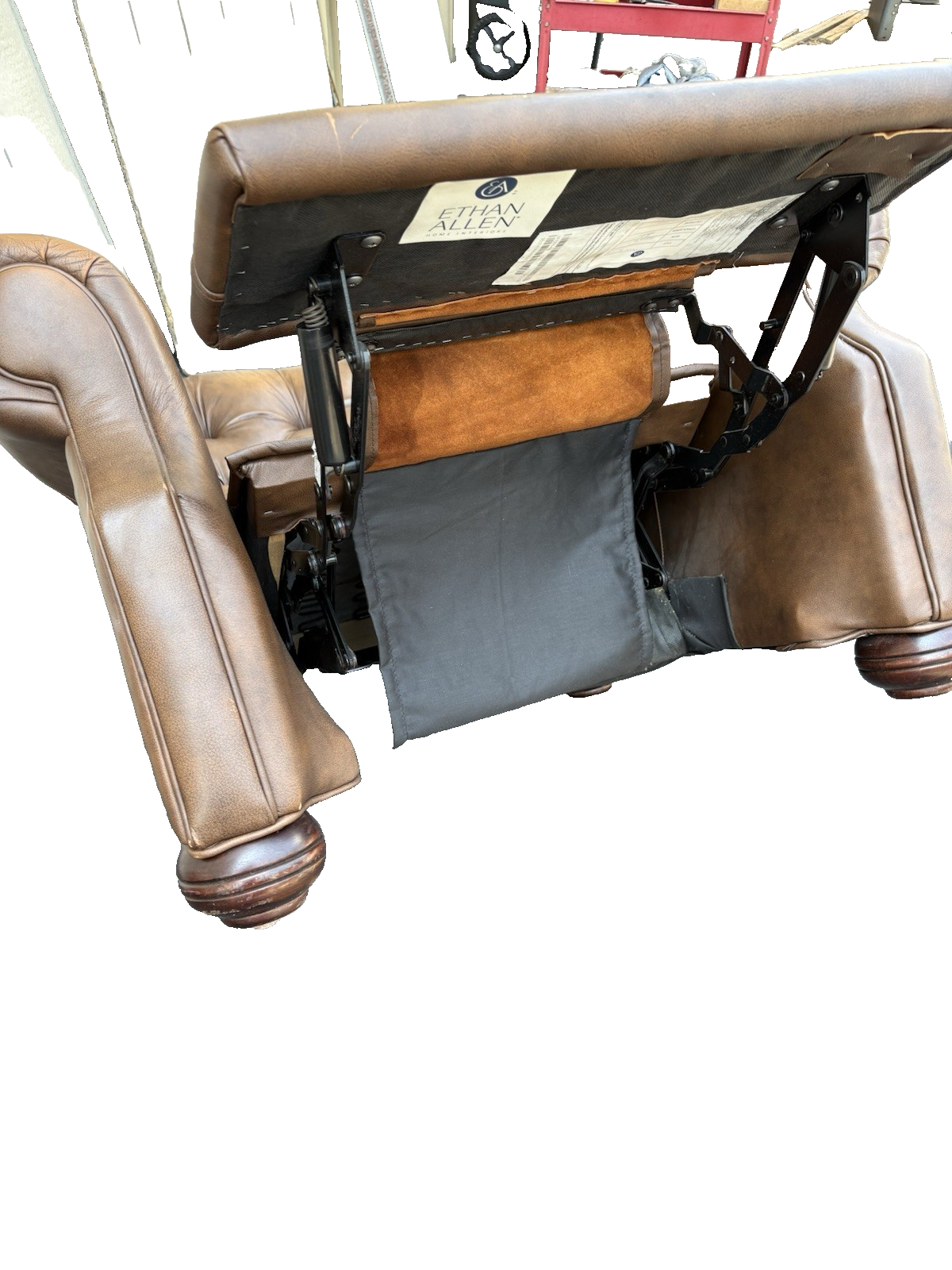66789   Ethan Allen Leather Recliner Chair