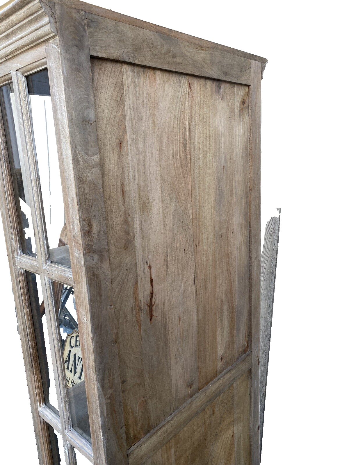 65631   Modern Rustic Bookcase Curio with Original Finish and 2 Drawers