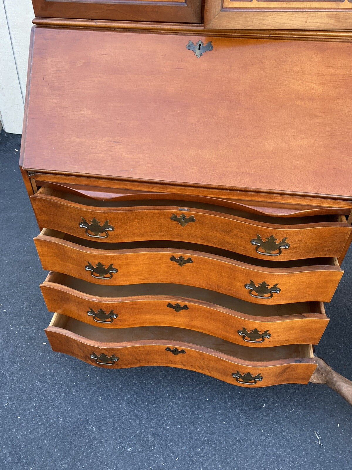 65929 MONITOR Furniture  Maple Secretary Desk w/ Bookcase Top