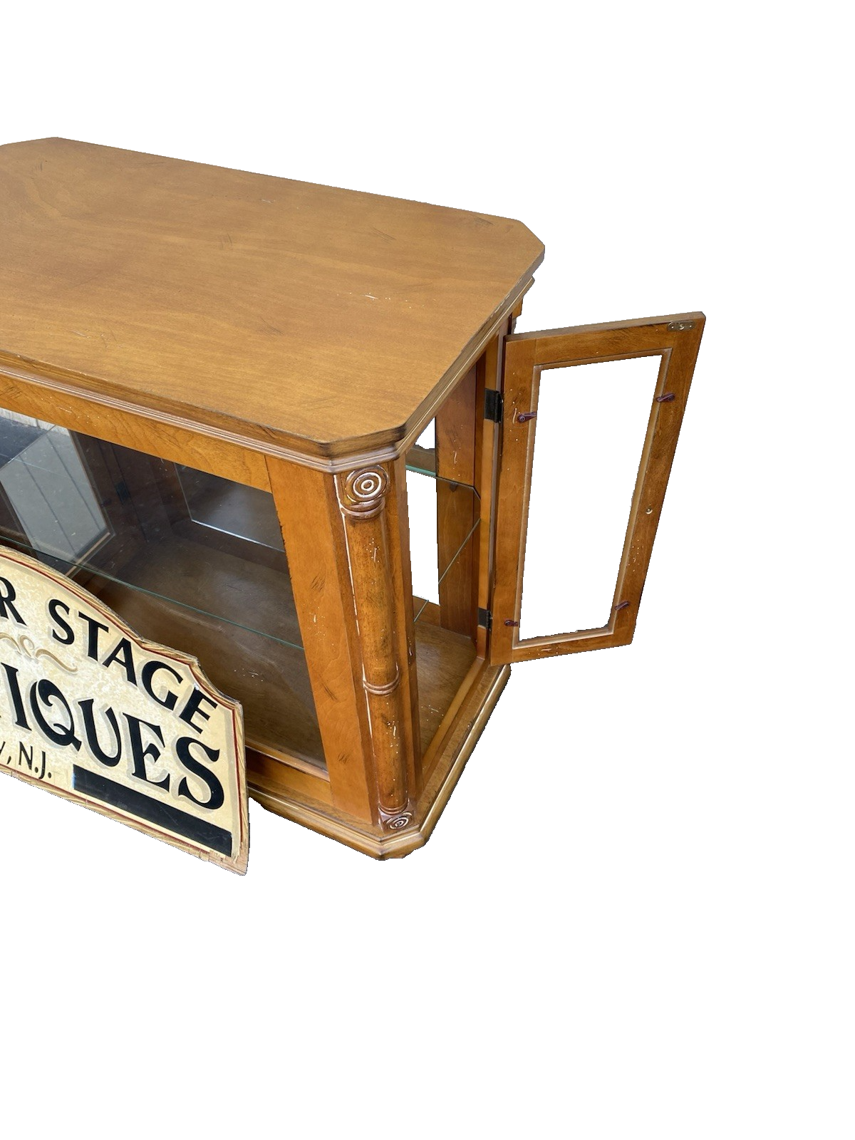 66561   Decorator Curio Cabinet Console Table Stand