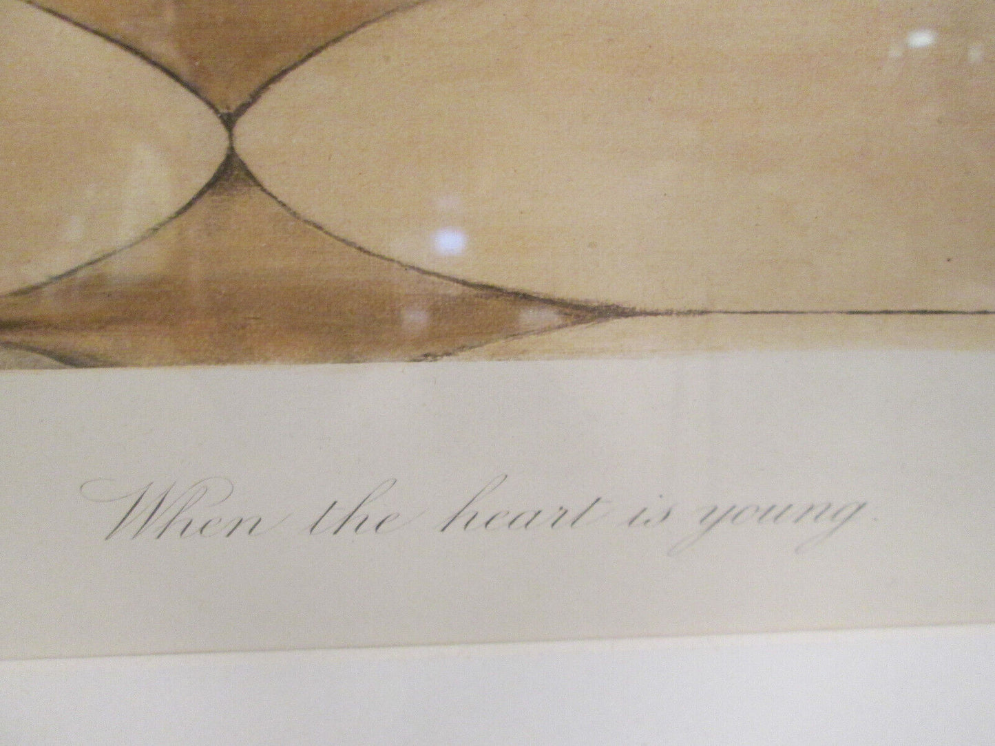 56762 Maude Goodman Framed Lithograph  "WHEN THE HEART IS YOUNG" 