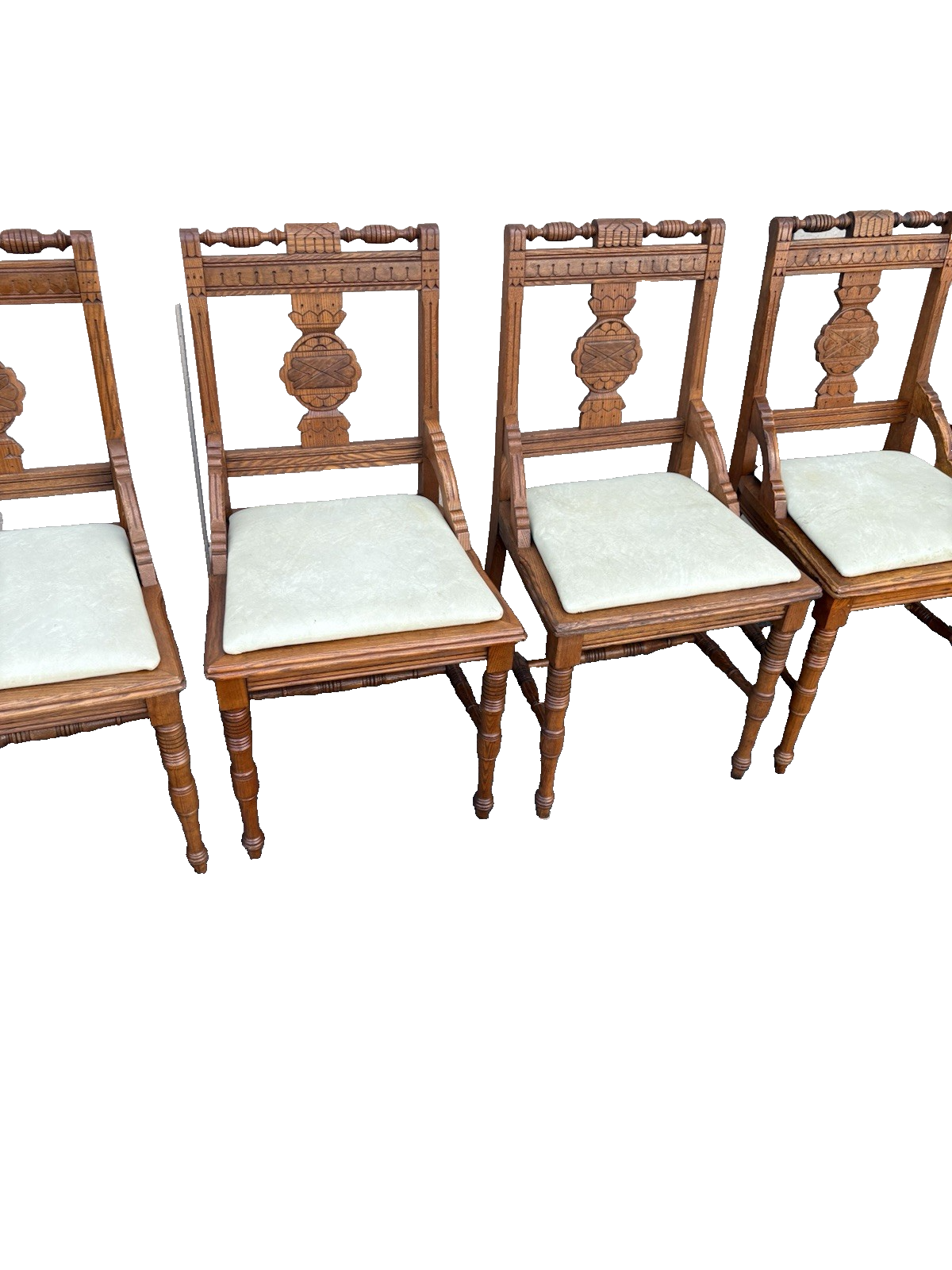 66679  Set of 8 Antique Victorian Walnut Dining Chair s Chairs