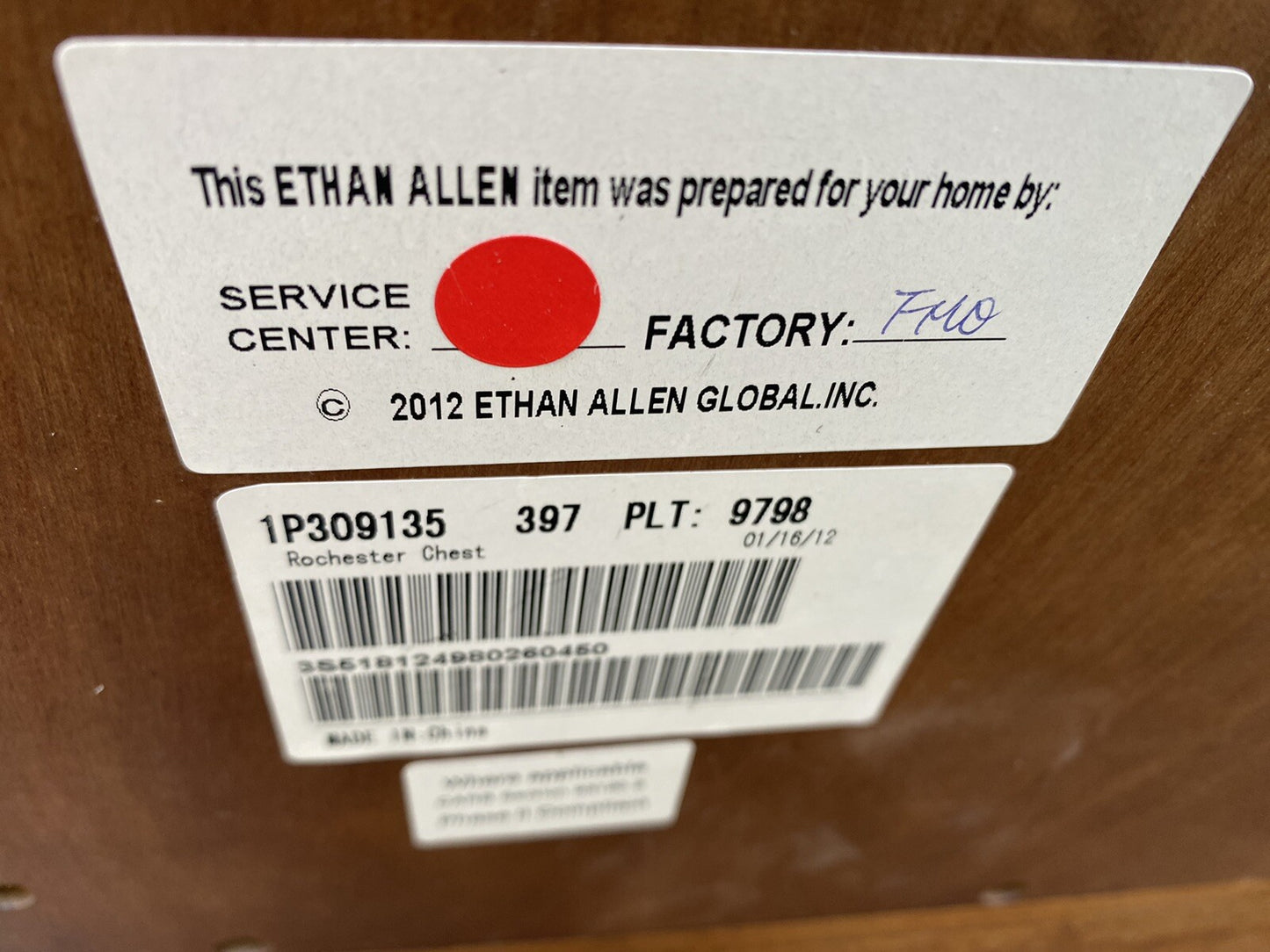 65771   ETHAN ALLEN ROCHESTER Chest  Modern Dresser Chest