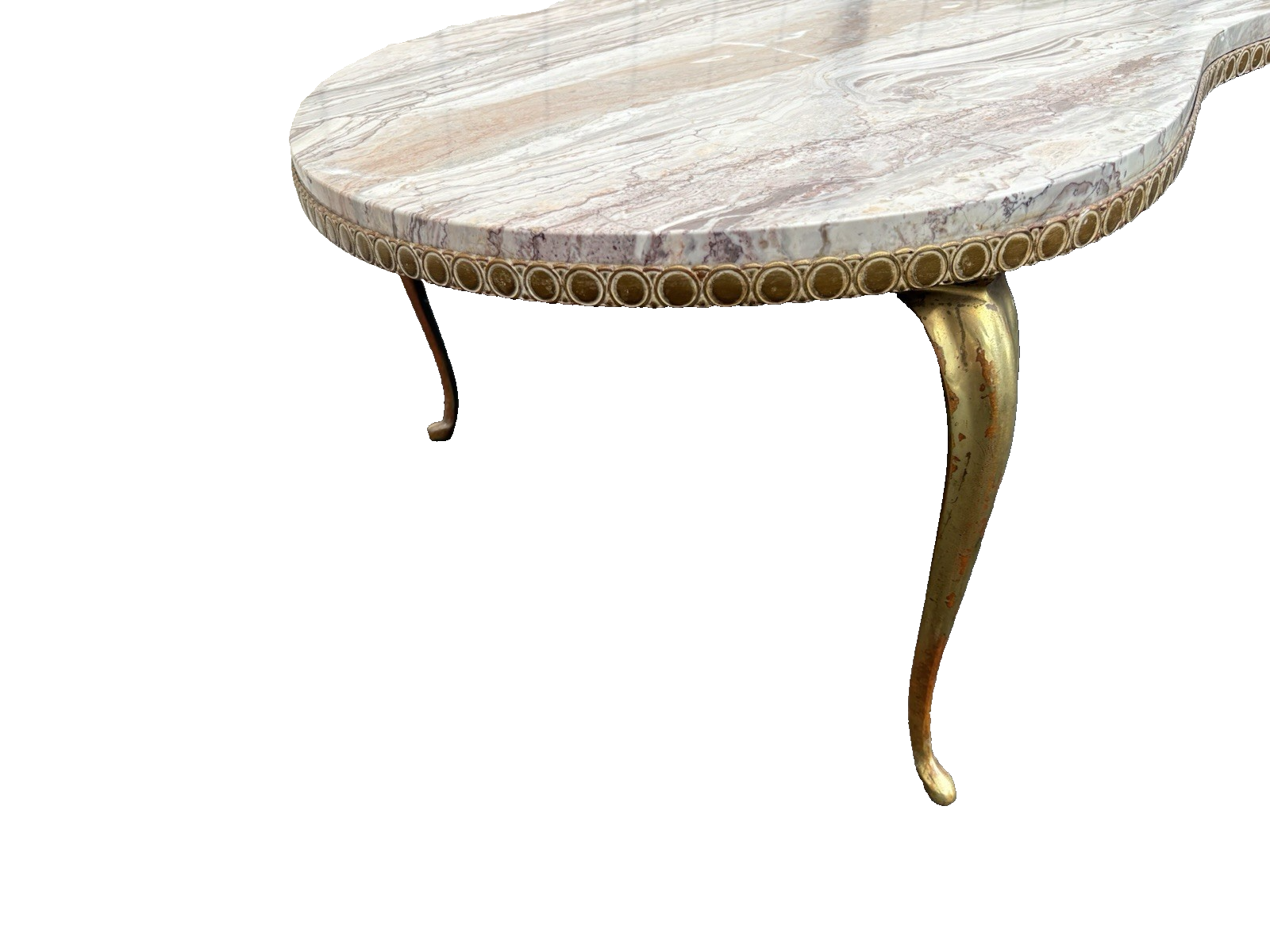 66870  Mid Century Modern Marble Top Coffee Table Stand