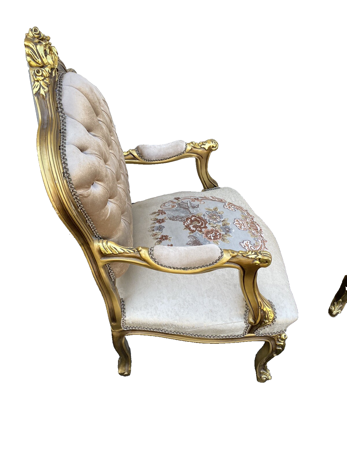 65408 Pair Decorator Gold Armchair Chair s