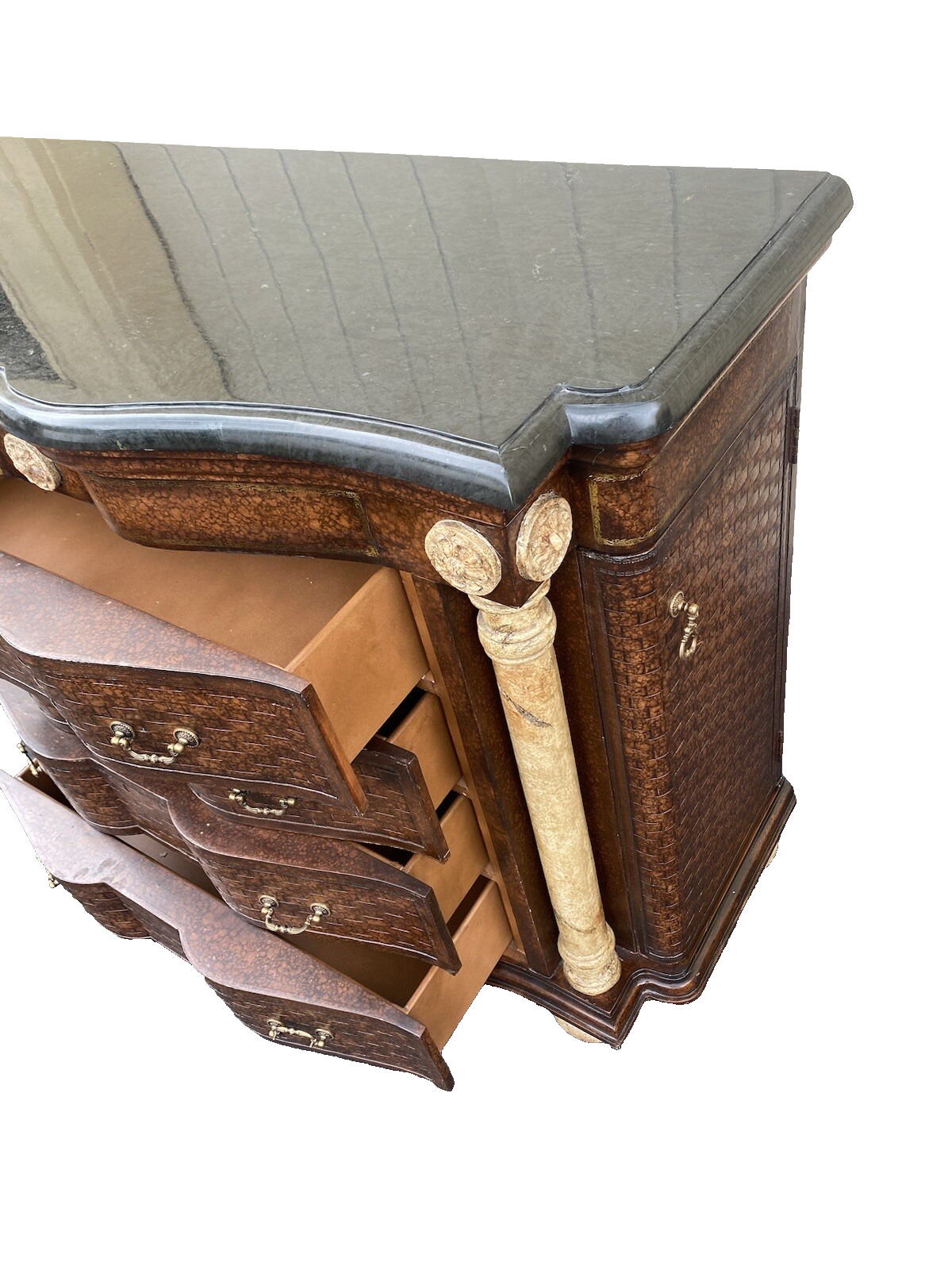 64591 Marble Top Server Chest Sides Open