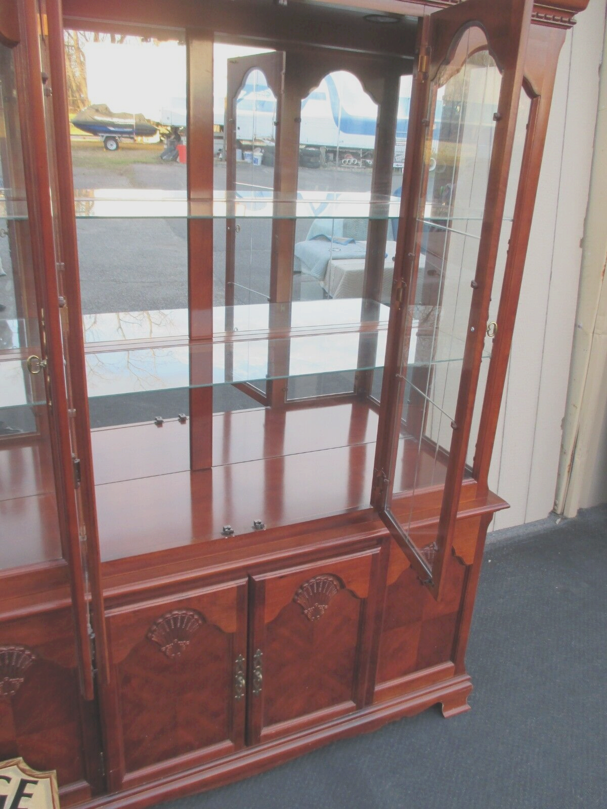 62968  Mahogany 2 pc. Curio China Cabinet