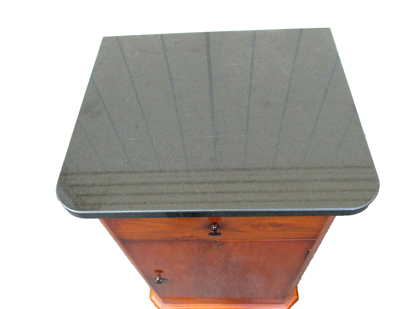 62986  Marble Top BLOOMINGDALES Nightstand End Table Stand