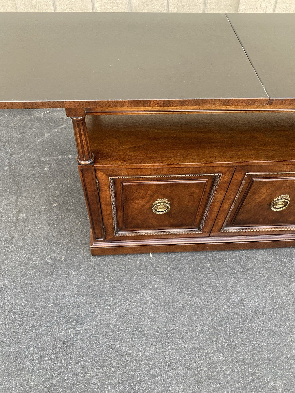 65704 Quality Mahogany Flip Top Bar Cart Server Cabinet