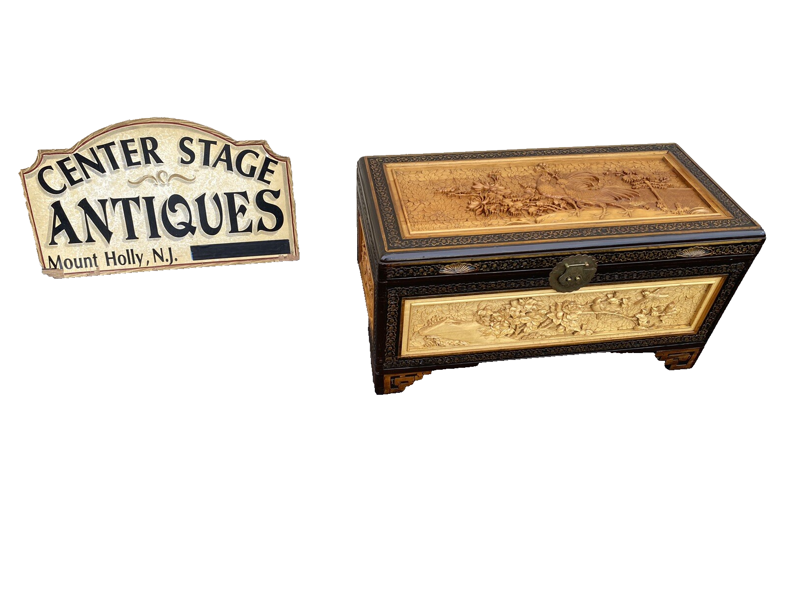 66158    Oriental Blanket Chest Storage Cabinet