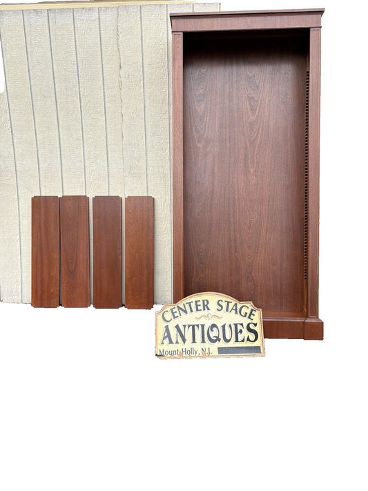 66711    Tall Mahogany Bookcase Curio with 4 Adjustable Wood Shelves