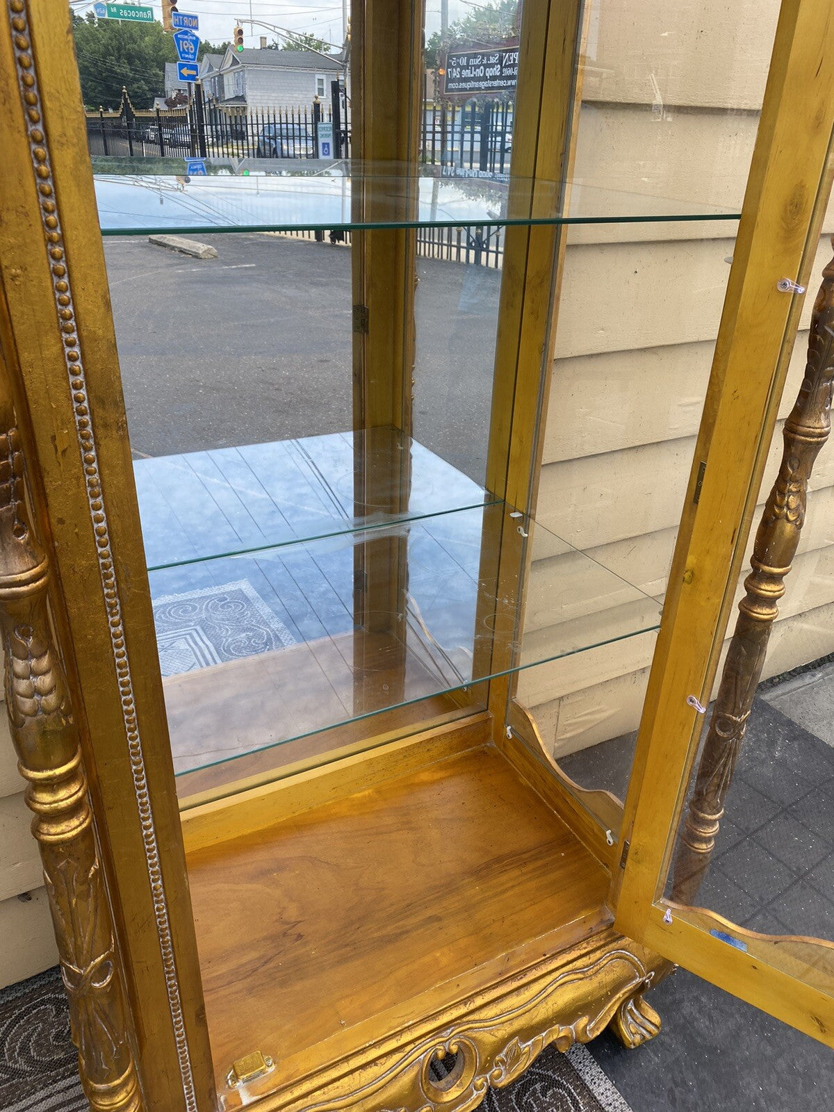 63331  Gold Decorator Curio China cabinet Bookcase