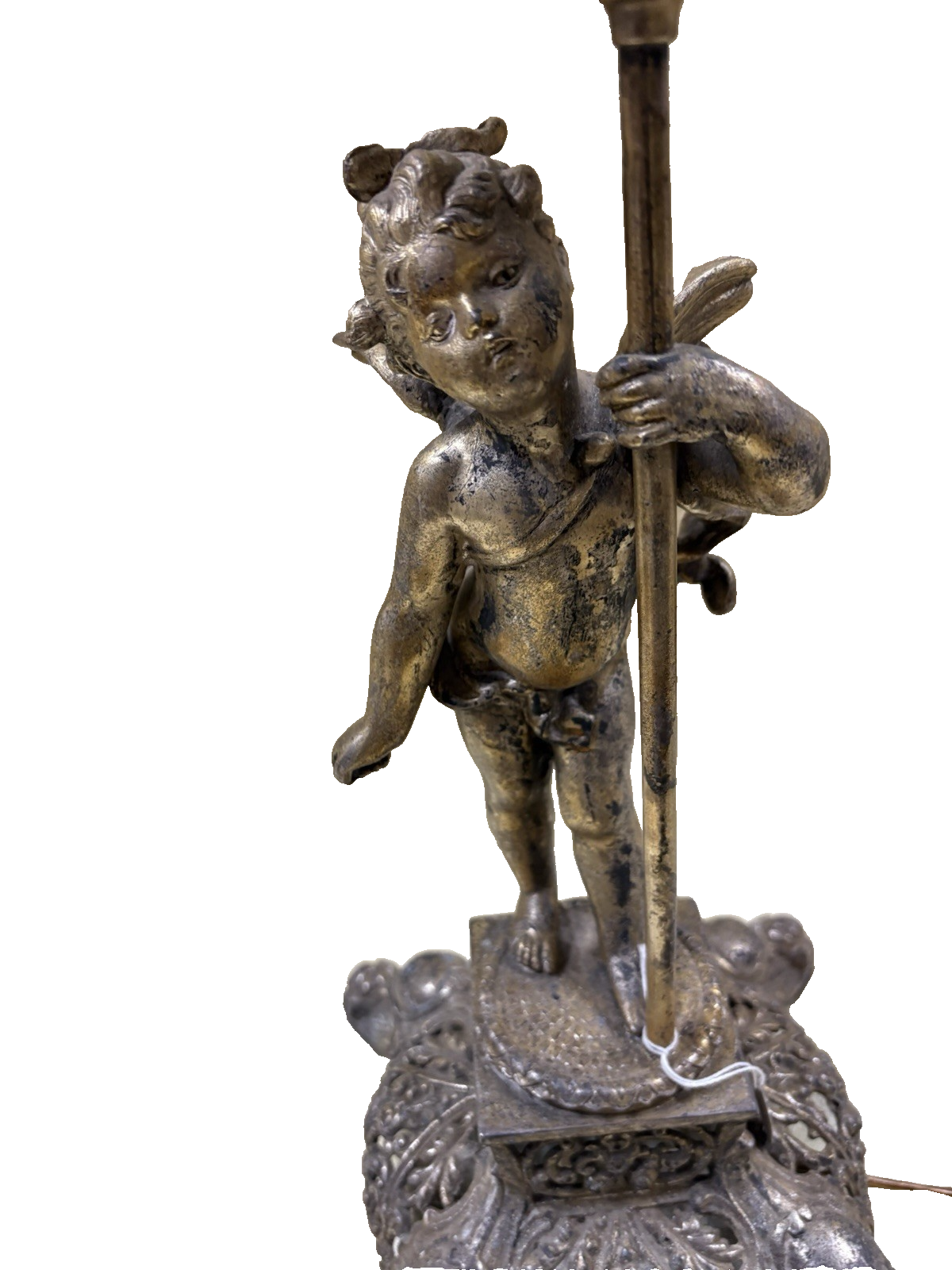 67003 Cherub Table Lamp with Glass Globe