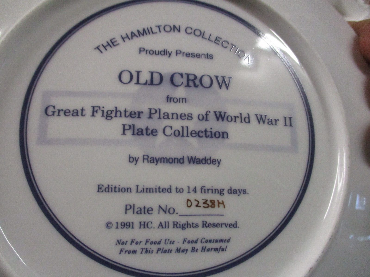 ES 03:      8 1/4"   3  Porcelaine Plates  Hamilton Collection Raymond Waddey