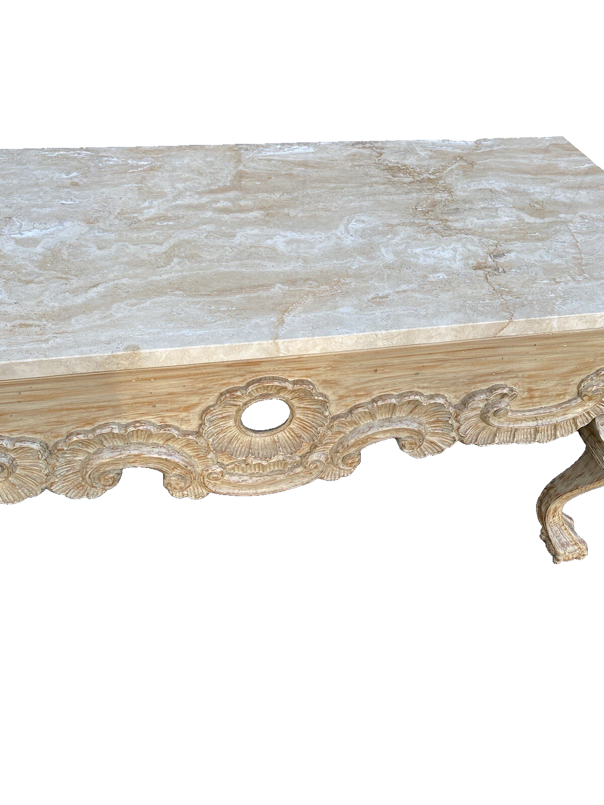 64958 Quality Marble Top Console Hall Table Sideboard Server