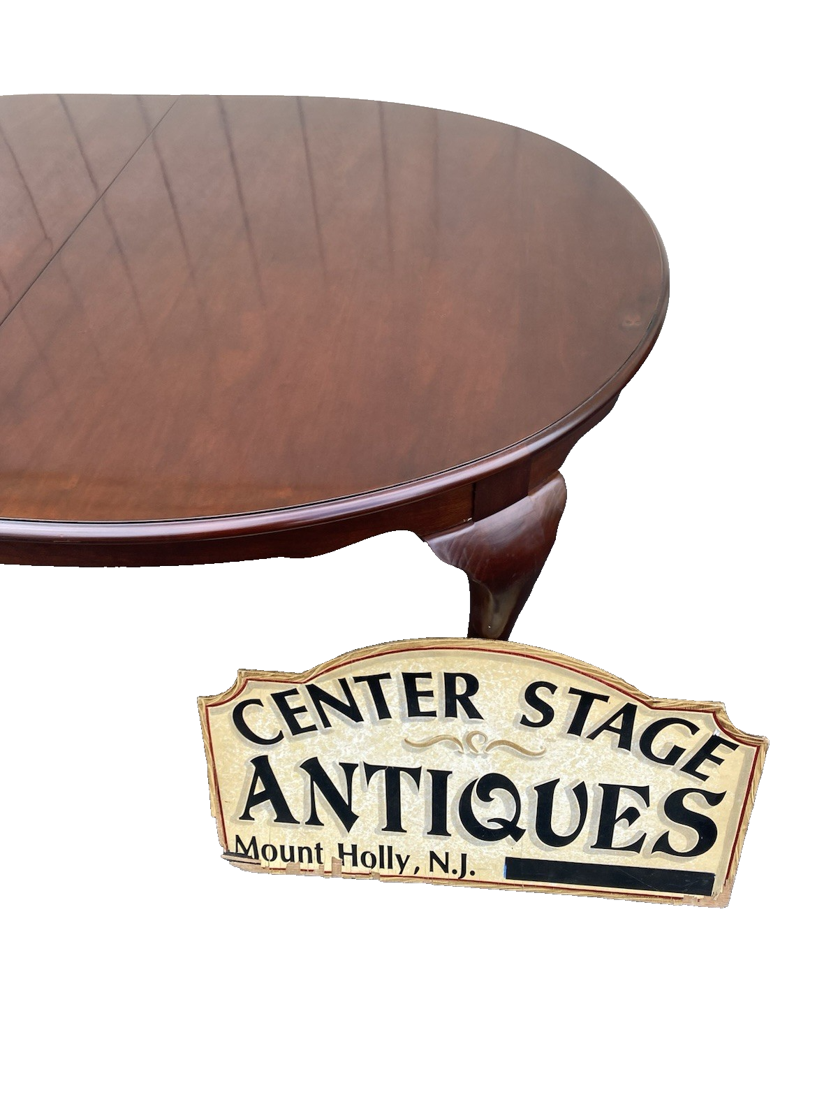 66514 Mahogany Queen Anne Oval Dining Table with NO leafs