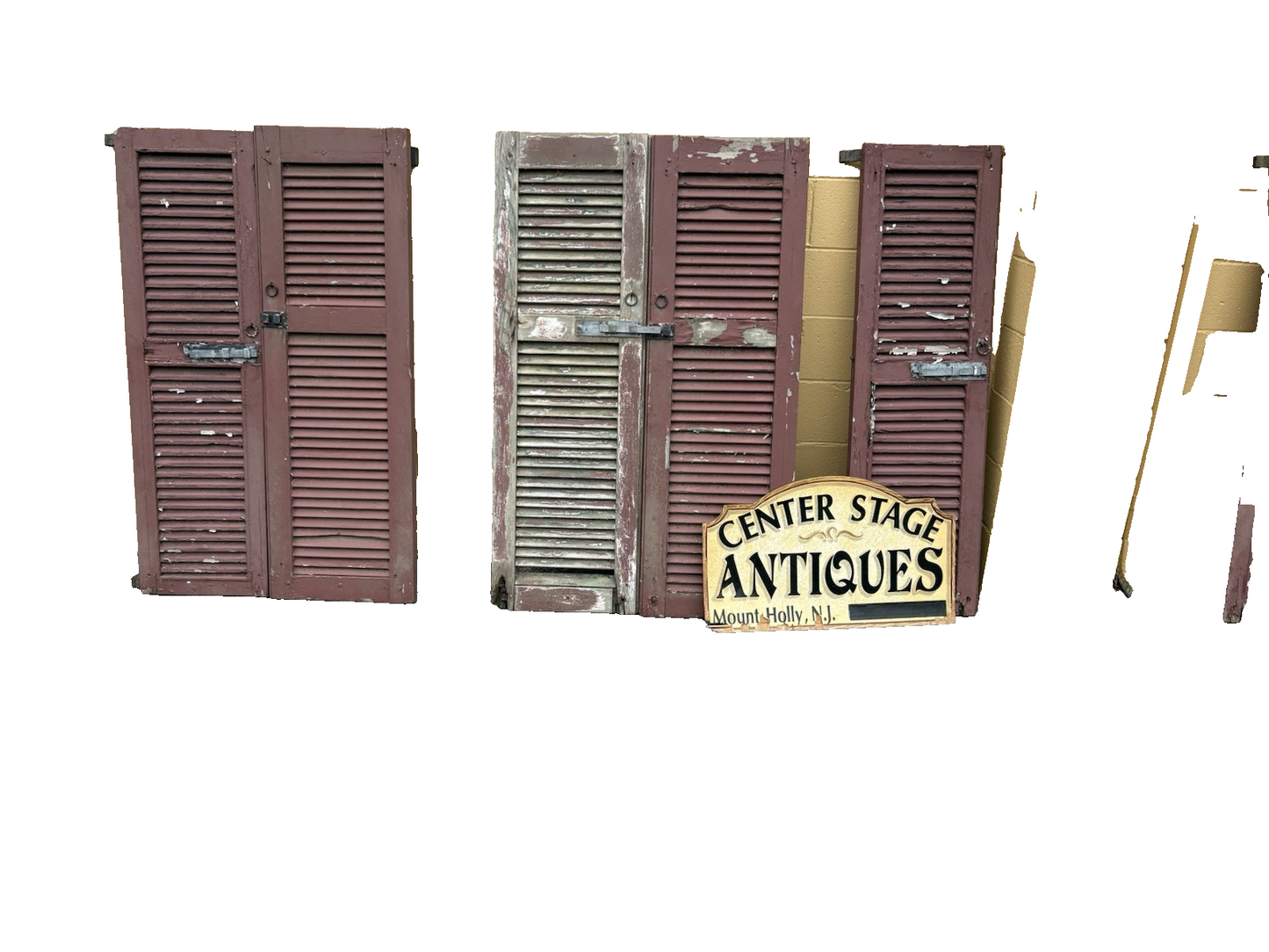 00001 Collection of 10 Antique Victorian House Shutters
